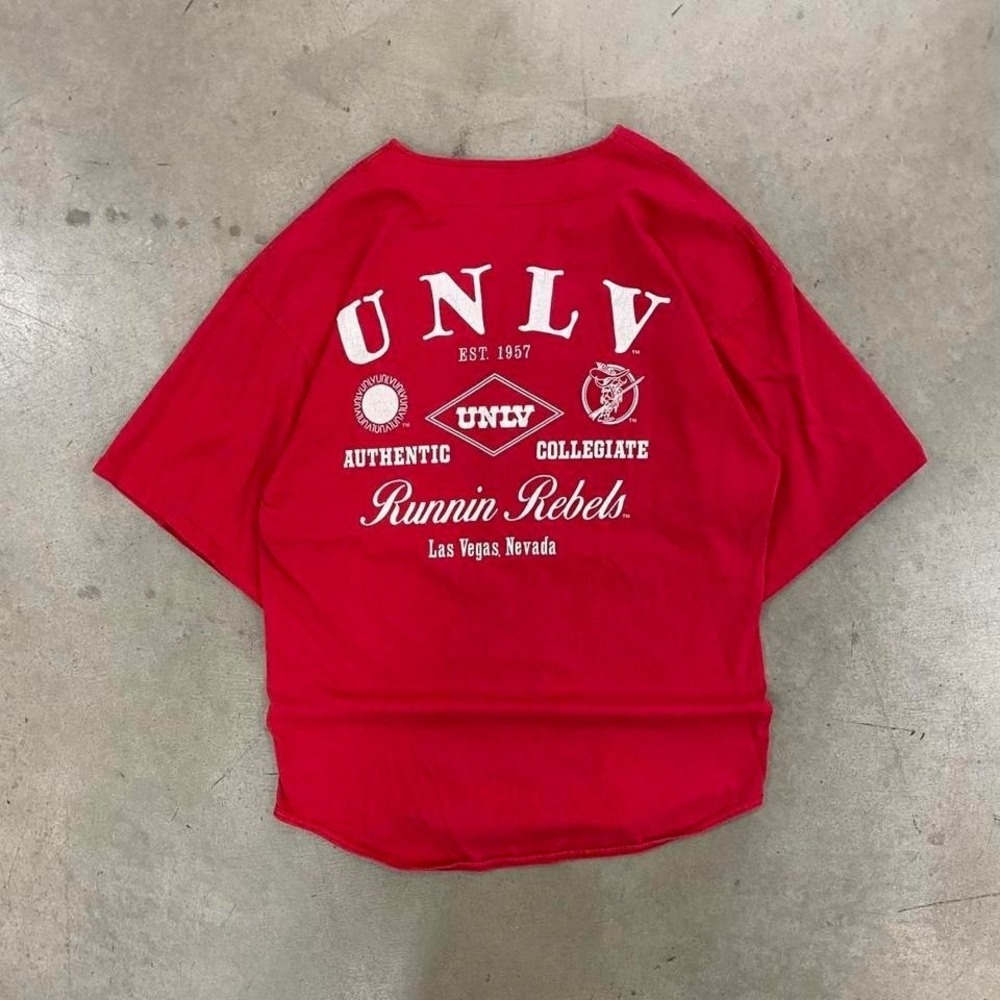 Vintage‎ 90s UNLV Runnin Rebels Button Up Baseball Jersey Galt Sand Size XL